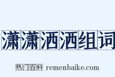 潇潇洒洒组词是什么意思的图片